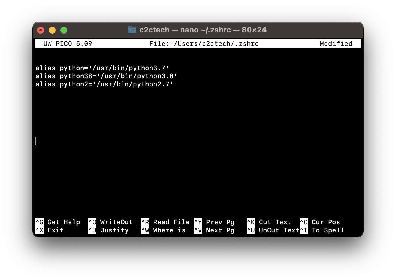 How to change the Python Default version